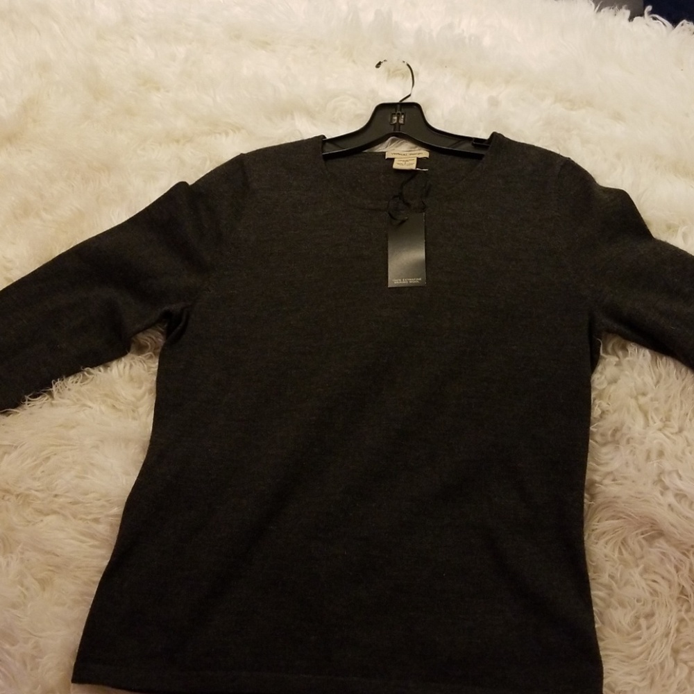 Vertical Design Merino Wool Sweater